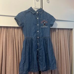 Tommy Hilfiger Disney Mickey Mouse Blue Denim Casual Girls Dress size M 8/10